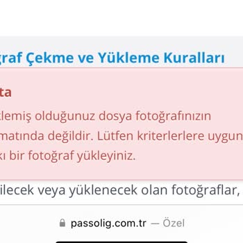Passolig Fotoğraf Yükleme Sorunu