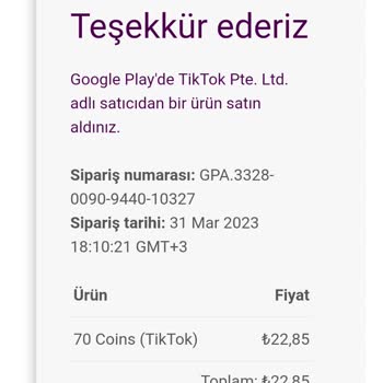 TikTok'a Jeton Yüklemesi Yaptım Fakat Jetonlarımı Yüklemediler