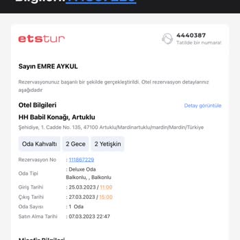 HH Babil Konağı Bebek İçin Kırık Yatak Verilmesi