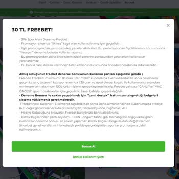 Showbet İp Bahanesiyle Hakkım Olan Deneme Bonusunu Vermediler
