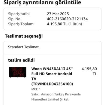 Amazon Dan Aldığım Sunny Woon TV Kurulum Mağduriyeti