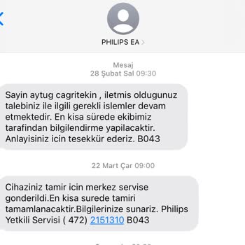 Philips Ev Aletleri Philips Yetkili Servis Sorumsuzluğu