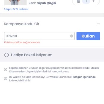 LC Waikiki 120 Katılım Şartları