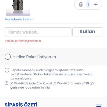 Lc Waikiki Kupon Kodu Geçersiz