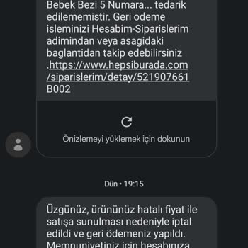 Hepsiburada Hatalı Fiyat İle İptal Edilmesi