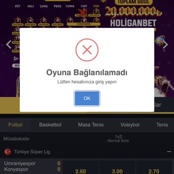 Holigan Bet Uyarısı Yapılmadı