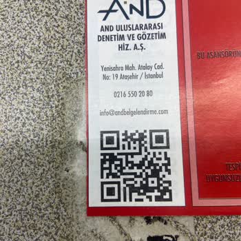 And Belgelendirme ve Hmbk Asansörlerinden Şikayetçiyim