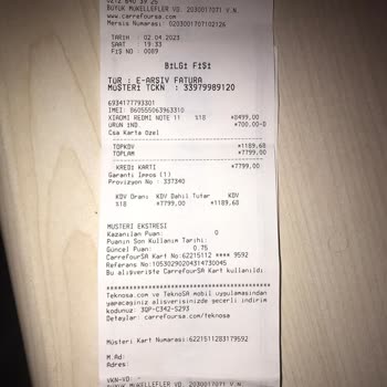Carrefour SA Aldığım Ürünün Faturası Yanlış Bilgilerle Yanlış Kişilere Kesiliyor