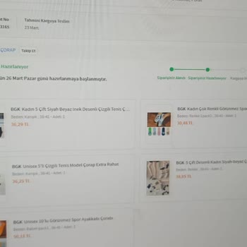 Trendyol BGK&ZİRVE Çorap Siparişi Kargoya Vermemesi