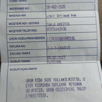 Lufian Ürün Değişimi Ve Müşteri Hizmetleri