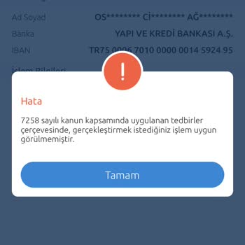 Yapı Kredi Bankası 7258 Numaralı Kanun