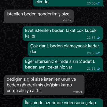 Luis Butik Yanlış Beden Yolladı