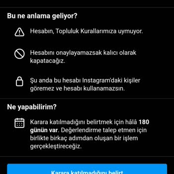 Instagram Hesabım Askıya Alınmış