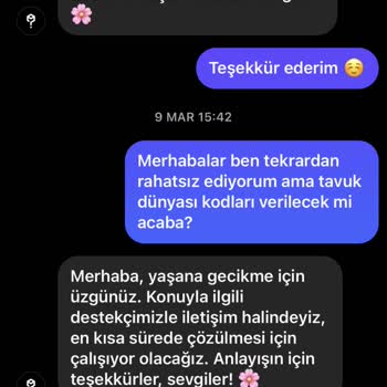 Askıda Ne Var Tavuk Dünyası Kodu Tarafıma Ulaşmıyor