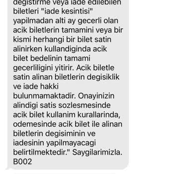 YHT (Yüksek Hızlı Tren) Açık Bilet Talebi