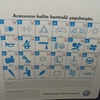 Volkswagen Balata Kontrolü Yapılmış Araçta "balata Kontrolü İçin Servise Gidin! "
