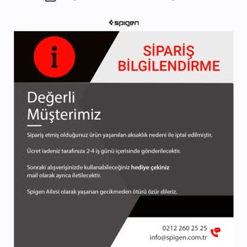 Spigen Aylarca Oyaladığı Halde İptal Ettiği Ürünün İadesini Yapmıyor