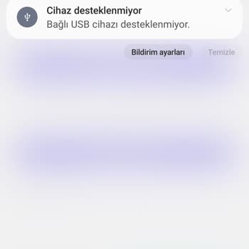 Samsung Telefon Cihaz Desteklenmiyor. Bağlı USB Cihazı Desteklenmiyor.