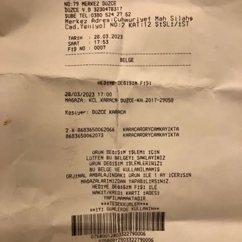 Karaca Züccaciye Karaca Mağazası Değişim Yapmıyor