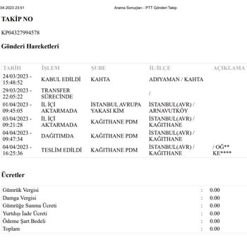 PTT Kargonun 10 Günde Kargoyu Götürmesi