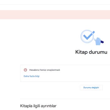 Google Play Kitaplar Kitabınız Yayında Değil Hatası