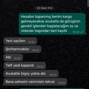 Cihanvakko (Instagram) Cihanvakko Instagram Hesabı Üzerinden Aldığım Ayakkabılar Gelmiyor