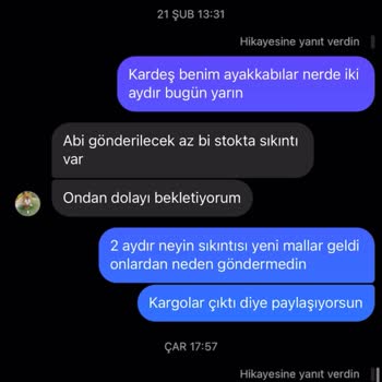 Cihanvakko (Instagram) Cihanvakko Instagram Hesabı Üzerinden Aldığım Ayakkabılar Gelmiyor