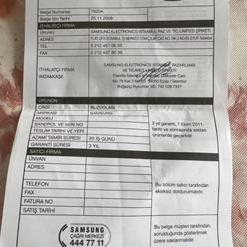 Samsung Buzdolabım Kronik Arızalı Değişim Yapılmıyor!