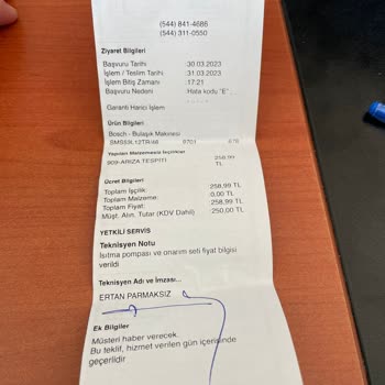 Bosch Bulaşık Makinesi Arızası