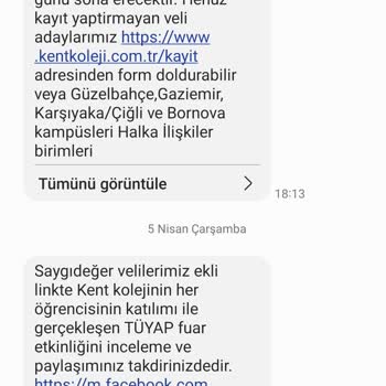 Özel Kent Koleji Reklam Mesajları
