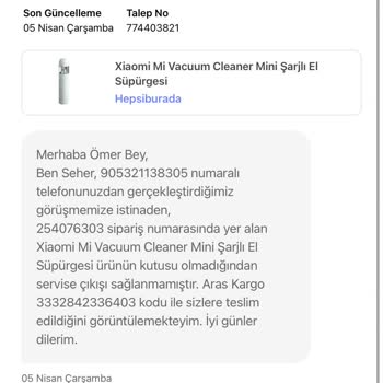 Xiaomi Mi Vacuum Cleaner Mini Şarjlı El