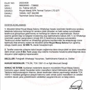 Royal Spa & Masaj Salonu Royal Masaj Salonu Tehdidi