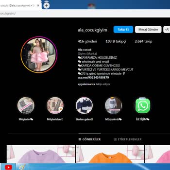 Ala_cocukgiyim (Instagram) Ala_cocukgiyim (Instagram) Cevap Vermiyor