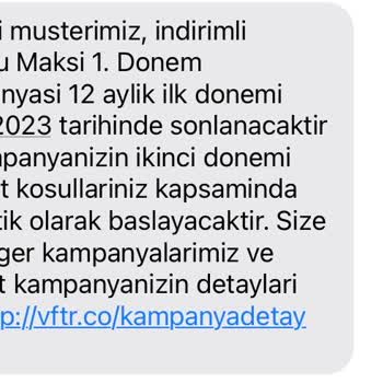 Vodafone Kampanyalı Tarifeyi Göstermiyor