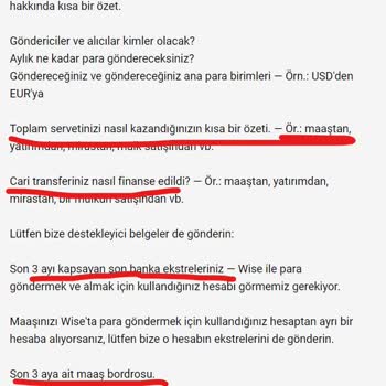 Wise (transferwise) Saçma Belge Talepleri Var Para Göndermemek İçin