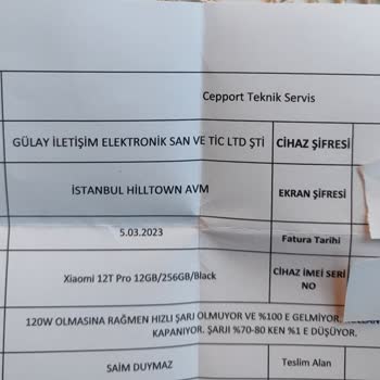 Xiaomi (Mi Store Hilltown) Teslim Edilmeyen Telefonum