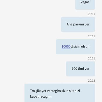 Vegas Casino Paramı Vermediler 10000