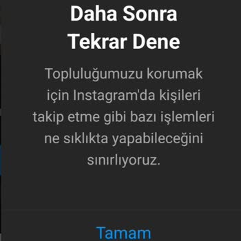 Instagram Takip Etme Sınırlaması
