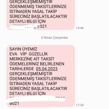 Eva Vip Güzellik Merkezi (Siirt) Sorumsuzluğu