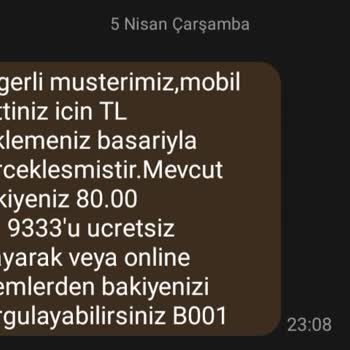 Bimcell'in Parayı Çektiği Halde Lirayı Yüklememesi