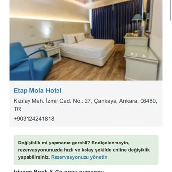 Etap Mola Otel Hotels.com Yaptırdığım Rezervasyonun İptalini İstiyorum