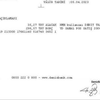 Denizbank Hesabımda Şüpheli İşlem Ve Normal Olmayan Hesap Hareketleri