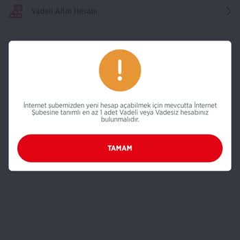 Ziraat Bankası Ziraat İnternet Bankacılığına Tanımlı Vadesiz Hesap Açamıyorum