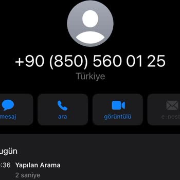 0850 560 01 25 Yanıltıyor