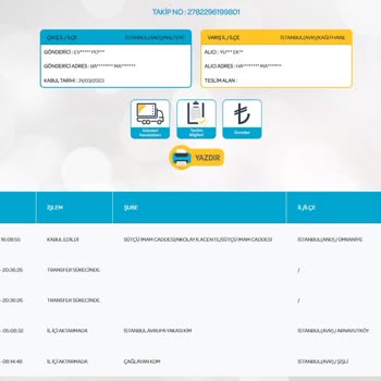 Bebeye PTT Kargoda Olan Ürünüm.