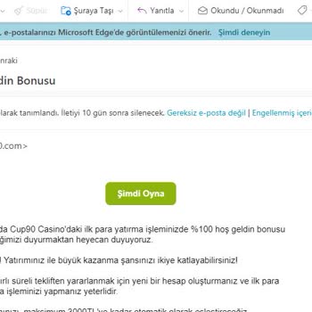 Cup90 SMS Ya Da Bildirim Maili Almak İstemiyorum