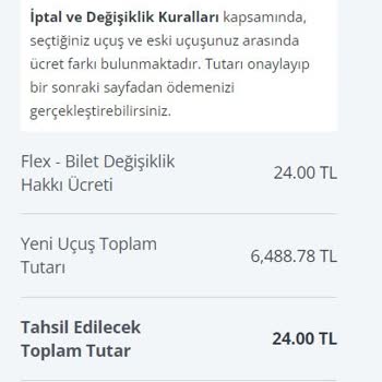 Pegasus Flex Uçak Bileti Değişimi