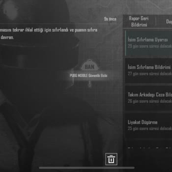 PUBG (Pubgmobile.com) İsim İhlali Yedim