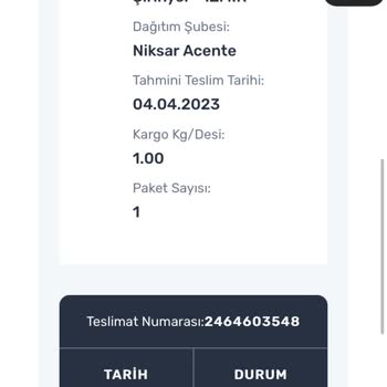 Niksar Sürat Kargo Firması