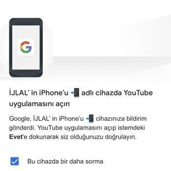 YouTube Google Gmail Hesabı İki Adımlı Doğrulama Sorunu